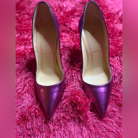 Christian Louboutin 37.5 ombré blue & fuchsia pink - Picture 3 of 8
